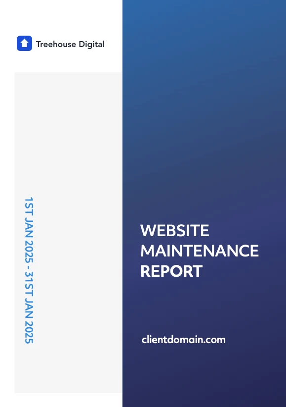 Ejemplo de informe de mantenimiento white label de Glow