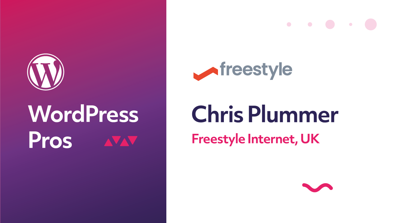 graphic for the glow content series titled wordpress pros, featuring uk based agency freestyle internet
